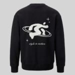 Black Sweatshirt Style in Motion